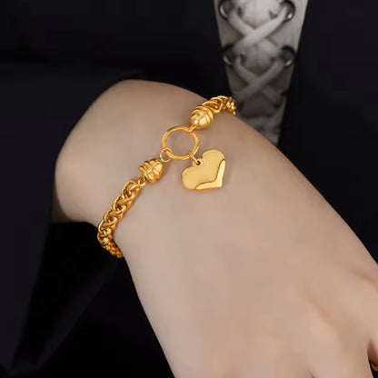 Woven Chain Heart Bracelet