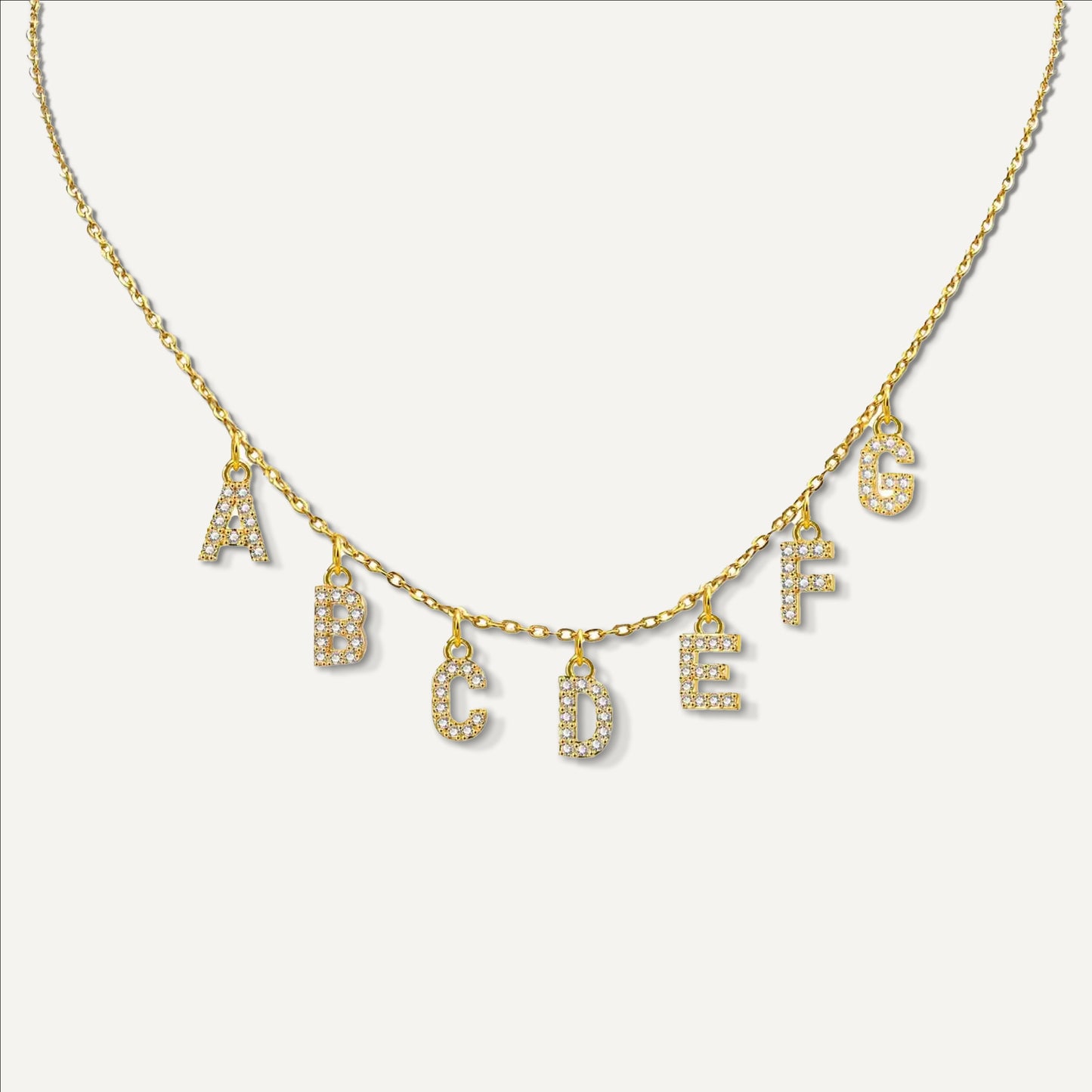 Letter Charm Name Necklace