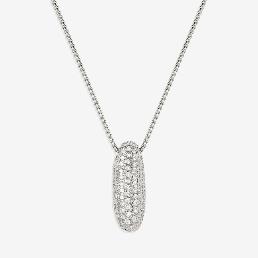 Pave Bubble Letter Necklace