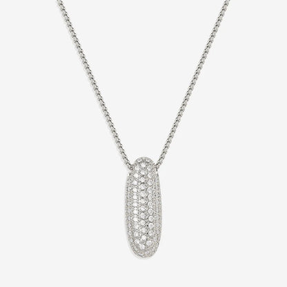 Pave Bubble Letter Necklace