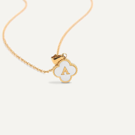 Clover Initial Pendant Necklace