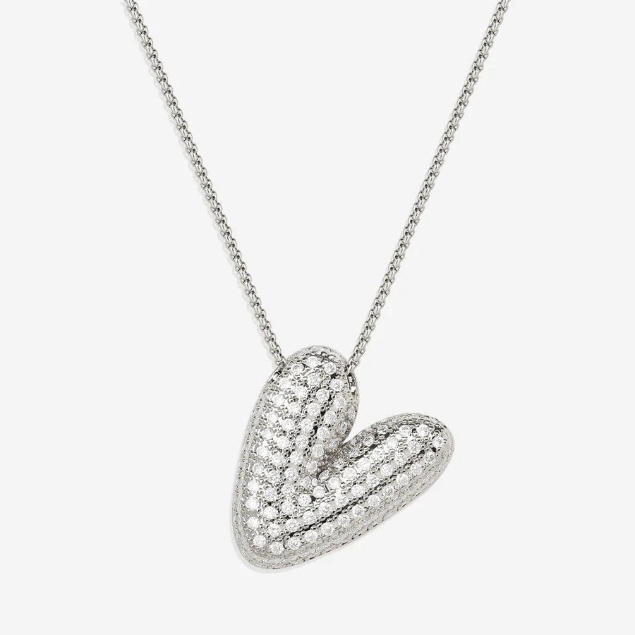 Pave Bubble Letter Necklace