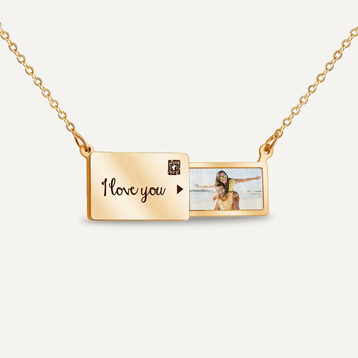 Pull-out Photo Envelope Necklace