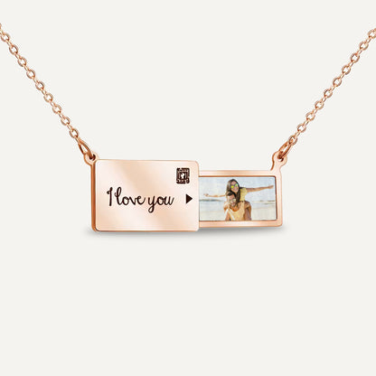 Pull-out Photo Envelope Necklace