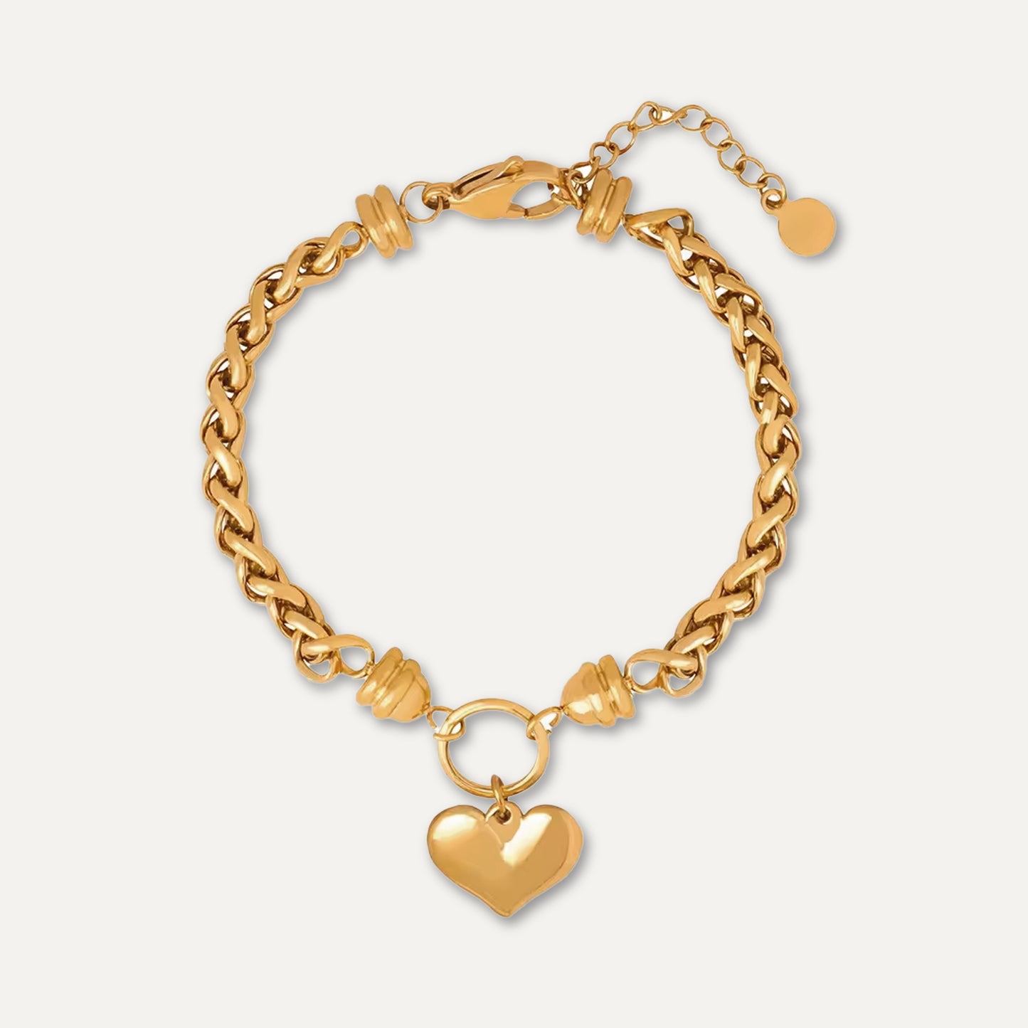 Woven Chain Heart Bracelet