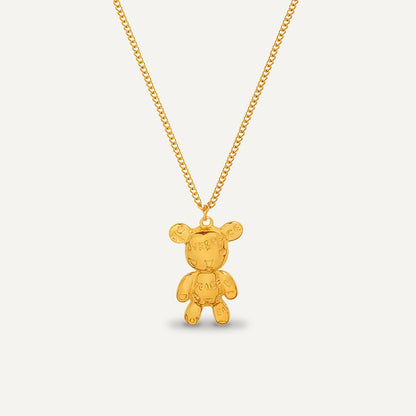 Letter Bear Pendant Necklace