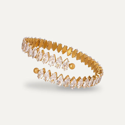 Open Zircon Chain Bracelet